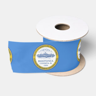Stadtflagge von Boston (Massachusetts) Satinband