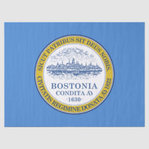 Stadtflagge von Boston (Massachusetts) Seidenpapier