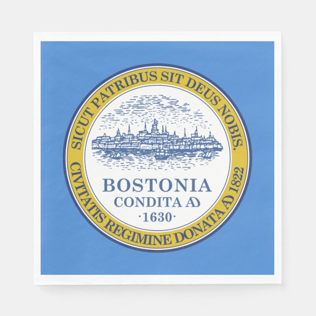 Stadtflagge von Boston (Massachusetts) Serviette (Vorderseite)