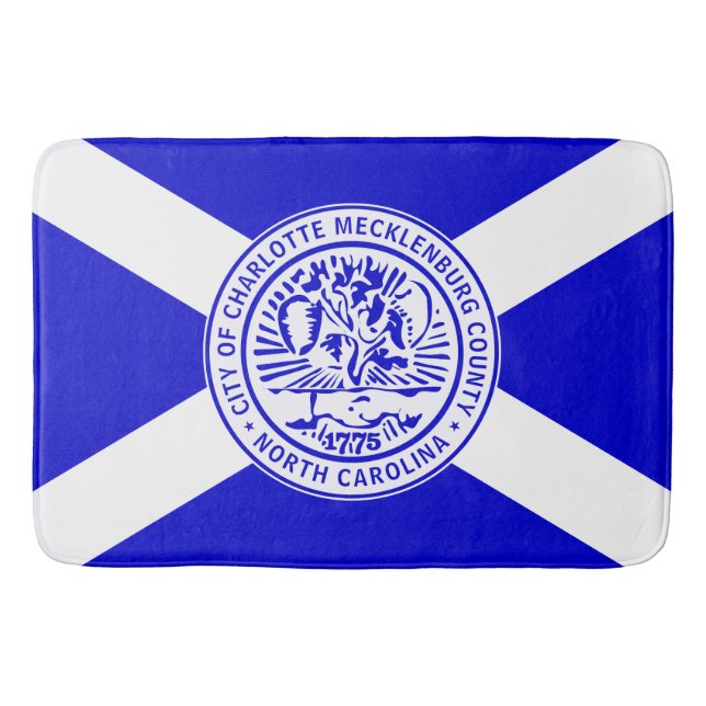 Stadtflagge von Charlotte (North Carolina) Badematte (Vorderseite)