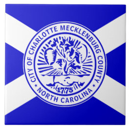 Stadtflagge von Charlotte (North Carolina) Fliese