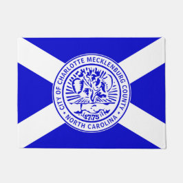 Stadtflagge von Charlotte (North Carolina) Fußmatte