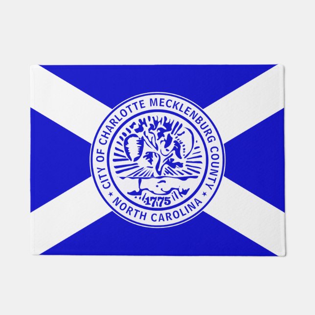 Stadtflagge von Charlotte (North Carolina) Fußmatte (Vorderseite)