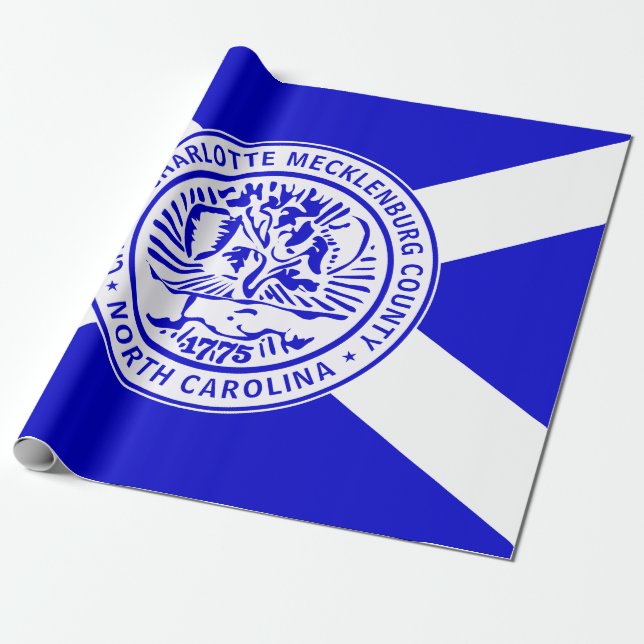 Stadtflagge von Charlotte (North Carolina) Geschenkpapier (Ungerollt)