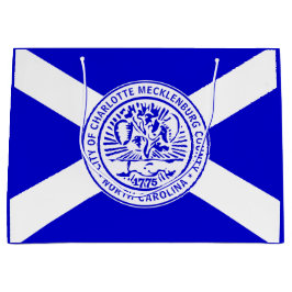 Stadtflagge von Charlotte (North Carolina) Große Geschenktüte