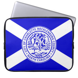 Stadtflagge von Charlotte (North Carolina) Laptopschutzhülle