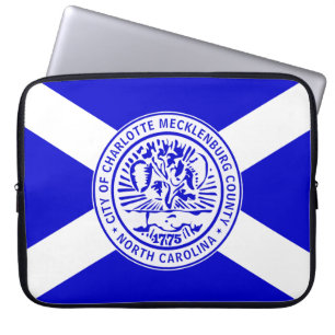 Stadtflagge von Charlotte (North Carolina) Laptopschutzhülle