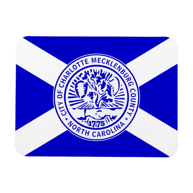 Stadtflagge von Charlotte (North Carolina) Magnet (Horizontal)