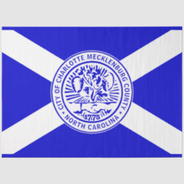 Stadtflagge von Charlotte (North Carolina) Seidenpapier