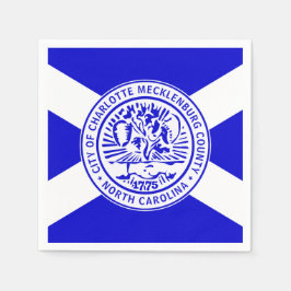 Stadtflagge von Charlotte (North Carolina) Serviette