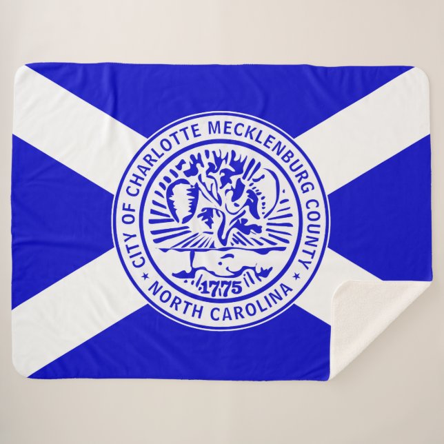 Stadtflagge von Charlotte (North Carolina) Sherpadecke (Vorderseite (Horizontal))