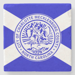 Stadtflagge von Charlotte (North Carolina) Steinuntersetzer