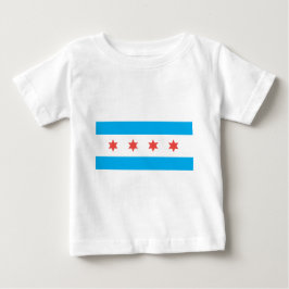 Stadtflagge von Chicago Baby T-shirt