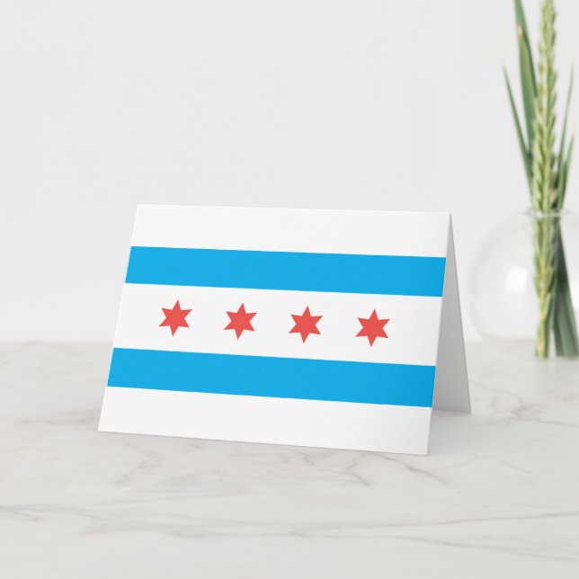 Stadtflagge von Chicago Karte (Vorderseite)