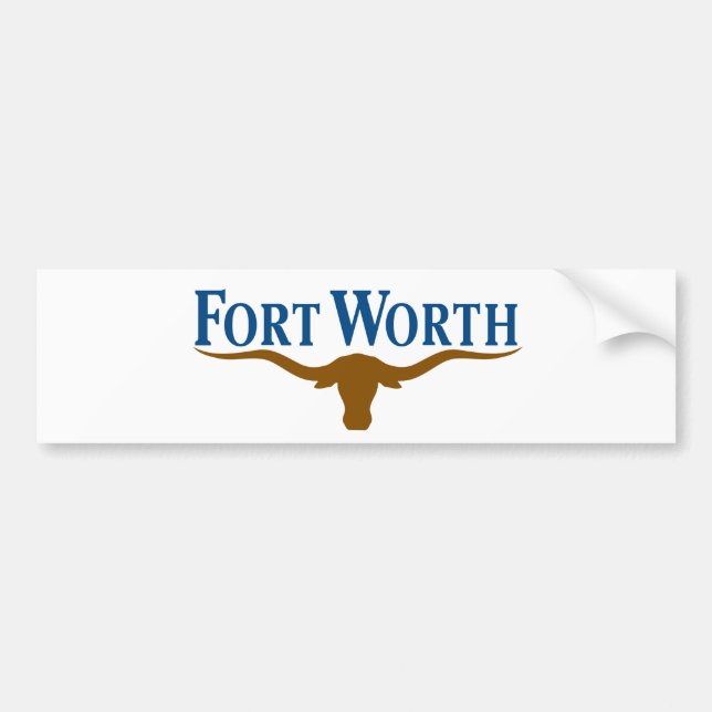 Stadtflagge von Fort Worth (Texas) Autoaufkleber (Vorne)