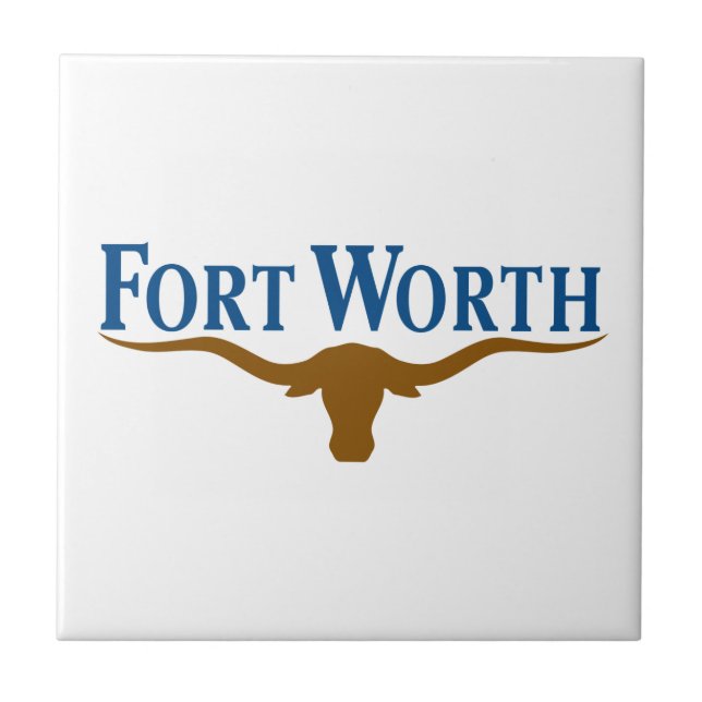 Stadtflagge von Fort Worth (Texas) Fliese (Vorderseite)