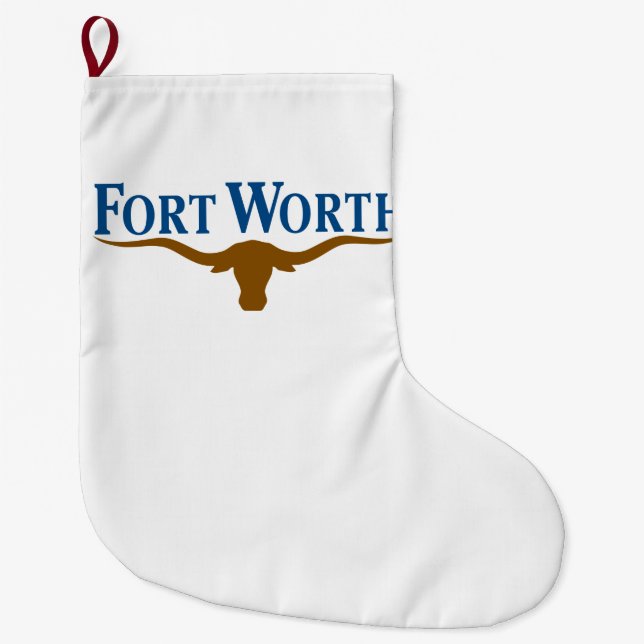 Stadtflagge von Fort Worth (Texas) Großer Weihnachtsstrumpf (Vorderseite)