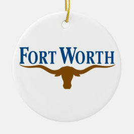 Stadtflagge von Fort Worth (Texas) Keramik Ornament