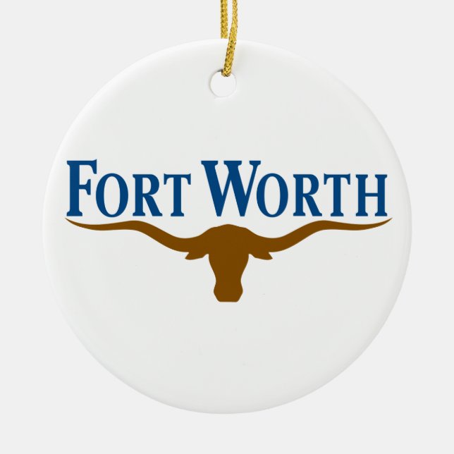 Stadtflagge von Fort Worth (Texas) Keramik Ornament (Vorne)