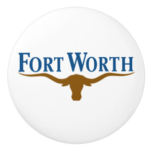 Stadtflagge von Fort Worth (Texas) Keramikknauf