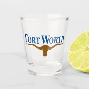 Stadtflagge von Fort Worth (Texas) Schnapsglas
