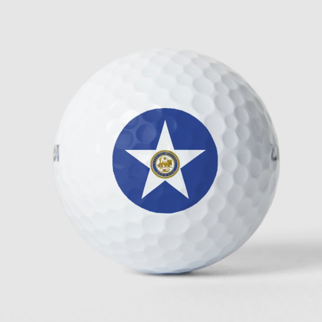Stadtflagge von Houston (Texas) Golfball (Vorderseite)