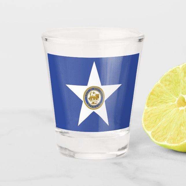 Stadtflagge von Houston (Texas) Schnapsglas (Vorderseite)