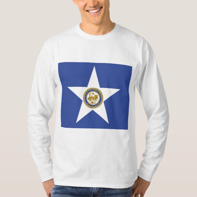 Stadtflagge von Houston (Texas) T-Shirt (Vorderseite)