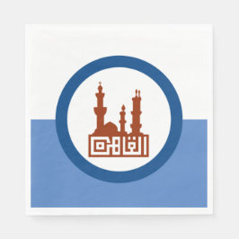 Stadtflagge von Kairo (Ägypten) Serviette