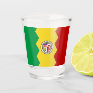 Stadtflagge von Los Angeles Schnapsglas