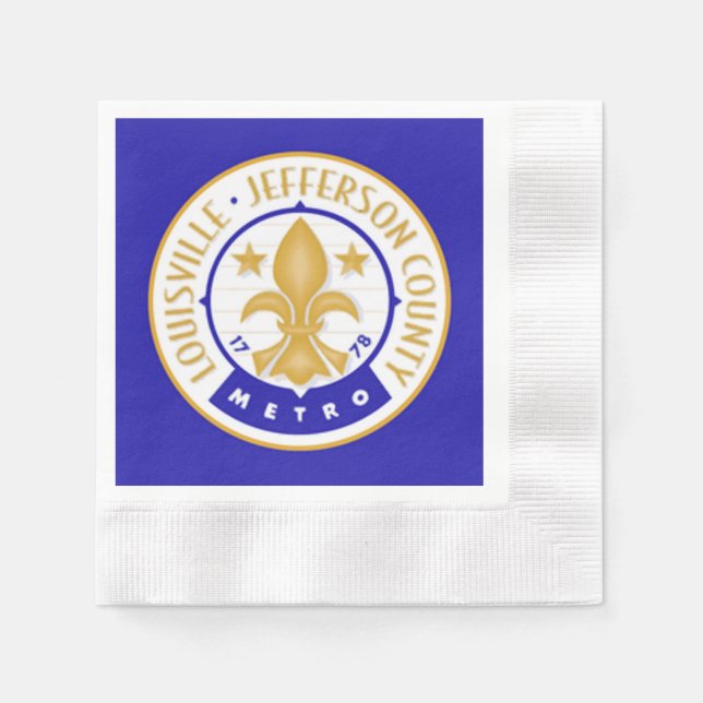 Stadtflagge von Louisville Serviette (Vorderseite)