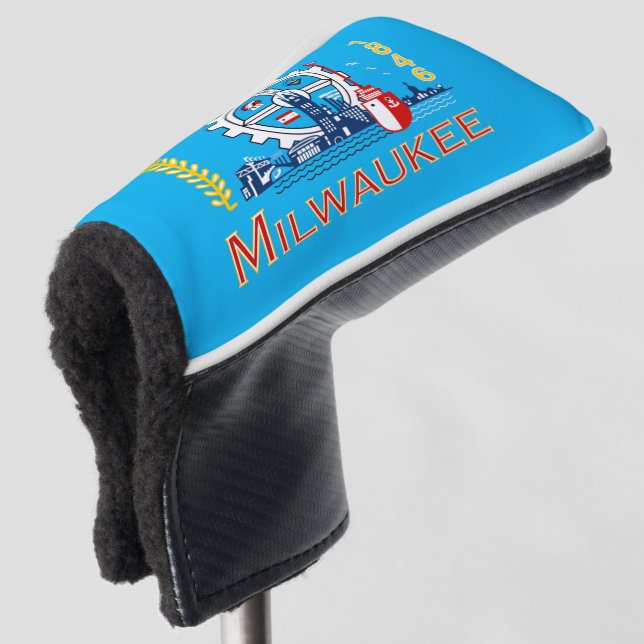 Stadtflagge von Milwaukee Golf Headcover (3/4 Vorderseite)