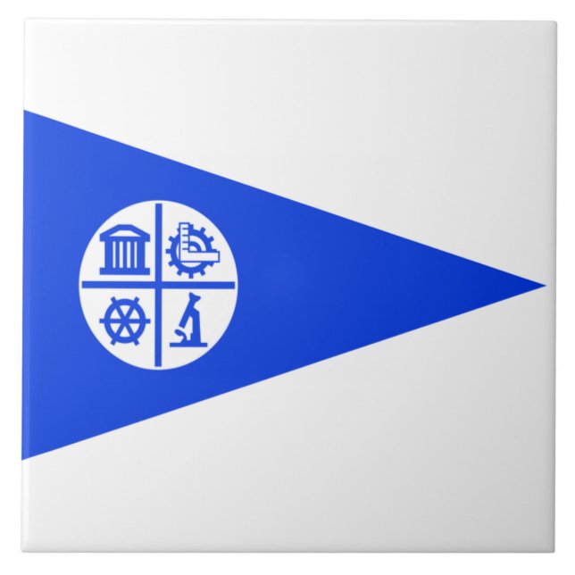 Stadtflagge von Minneapolis Fliese (Vorderseite)