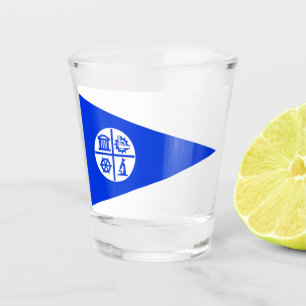 Stadtflagge von Minneapolis Schnapsglas