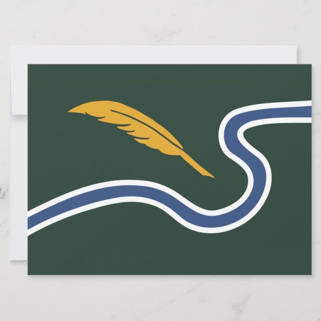 Stadtflagge von Northampton (Massachusetts, USA) Karte (Vorderseite)