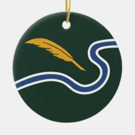 Stadtflagge von Northampton (Massachusetts, USA) Keramik Ornament