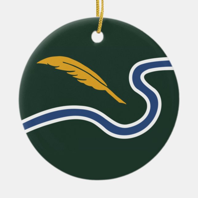 Stadtflagge von Northampton (Massachusetts, USA) Keramik Ornament (Vorne)