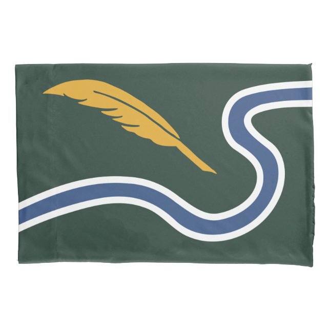 Stadtflagge von Northampton (Massachusetts, USA) Kissenbezug (Vorderseite-Links)