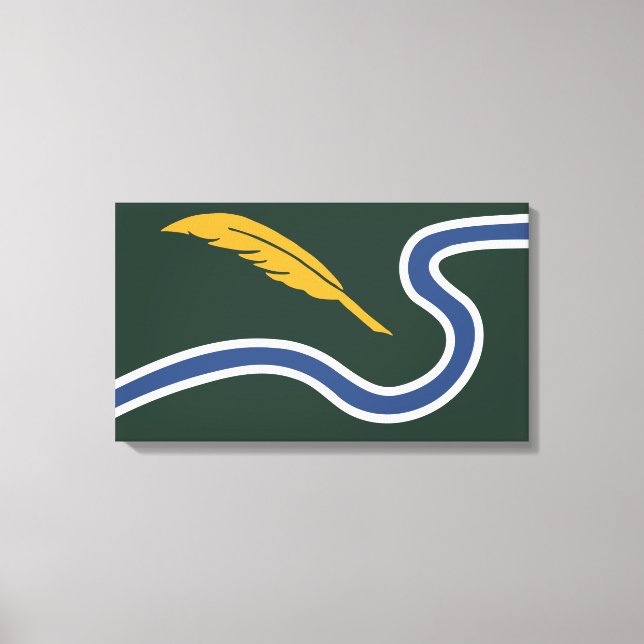 Stadtflagge von Northampton (Massachusetts, USA) Leinwanddruck (Vorderseite)