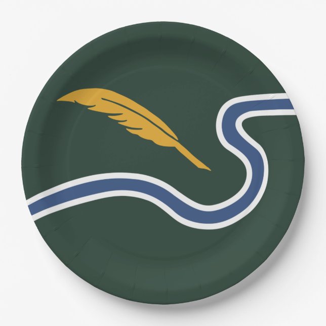 Stadtflagge von Northampton (Massachusetts, USA) Pappteller (Vorderseite)