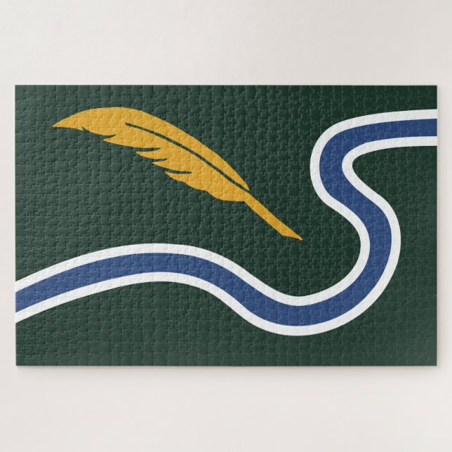 Stadtflagge von Northampton (Massachusetts, USA) Puzzle (Horizontal)