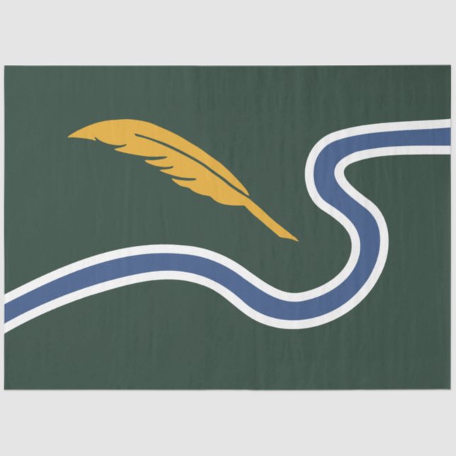 Stadtflagge von Northampton (Massachusetts, USA) Seidenpapier (Vorderseite)