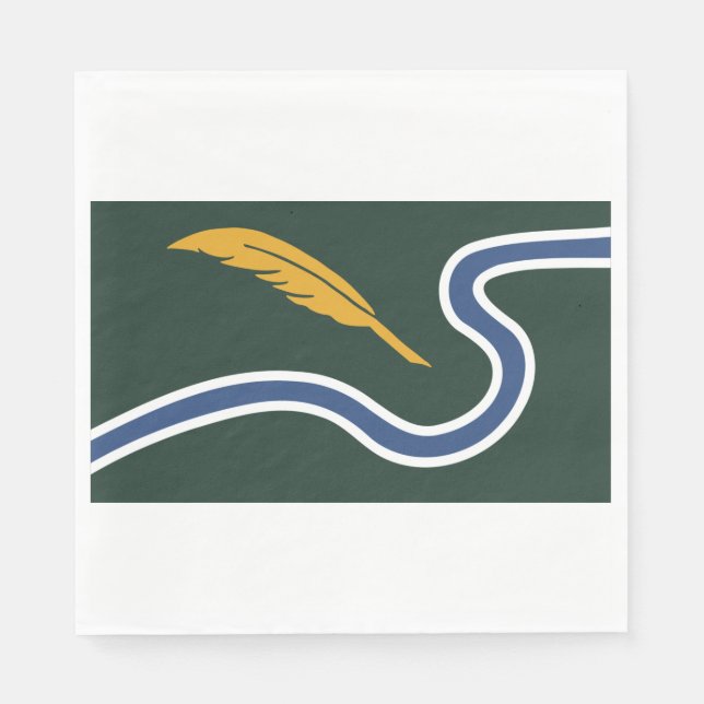 Stadtflagge von Northampton (Massachusetts, USA) Serviette (Vorderseite)