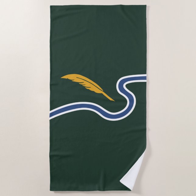 Stadtflagge von Northampton (Massachusetts, USA) Strandtuch (Vorderseite)