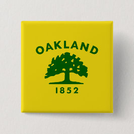 Stadtflagge von Oakland (Kalifornien) Button