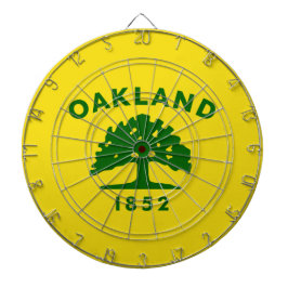 Stadtflagge von Oakland (Kalifornien) Dartscheibe
