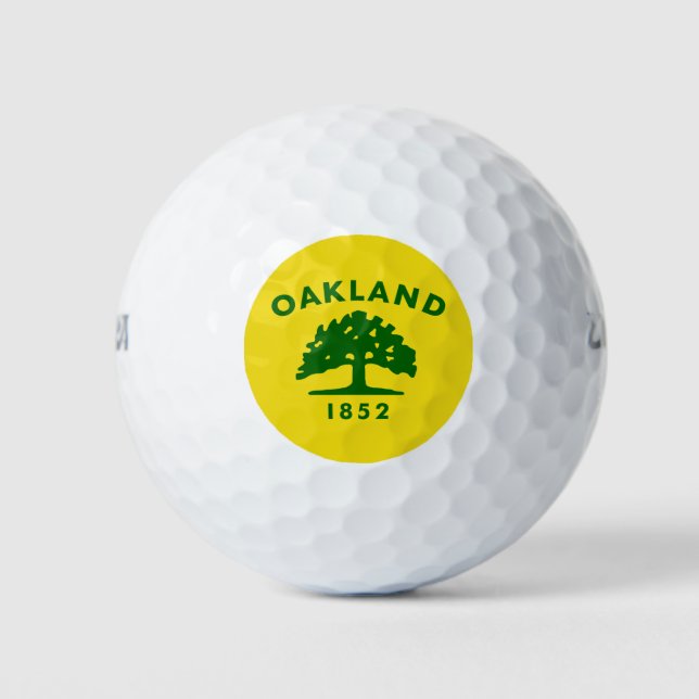 Stadtflagge von Oakland (Kalifornien) Golfball (Vorderseite)