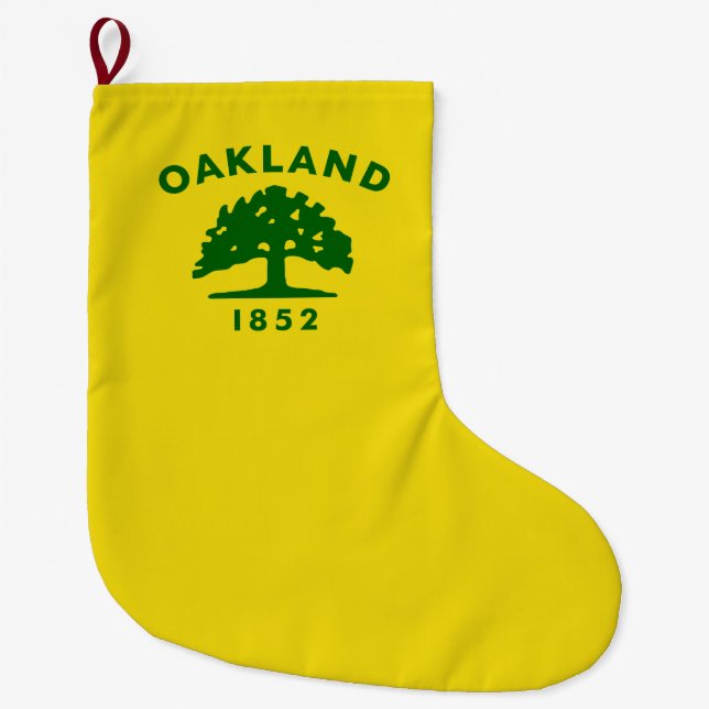 Stadtflagge von Oakland (Kalifornien) Großer Weihnachtsstrumpf (Vorderseite)