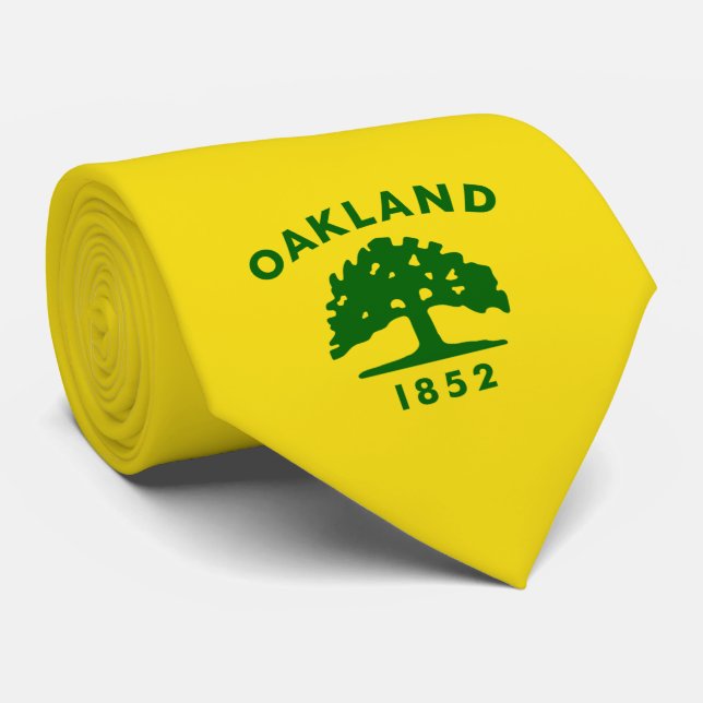 Stadtflagge von Oakland (Kalifornien) Krawatte (Gerollt)