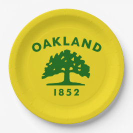 Stadtflagge von Oakland (Kalifornien) Pappteller